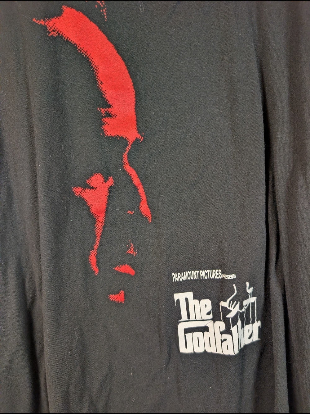 The Godfather Graphic Long-Sleeve Shirt - Black with Red Print